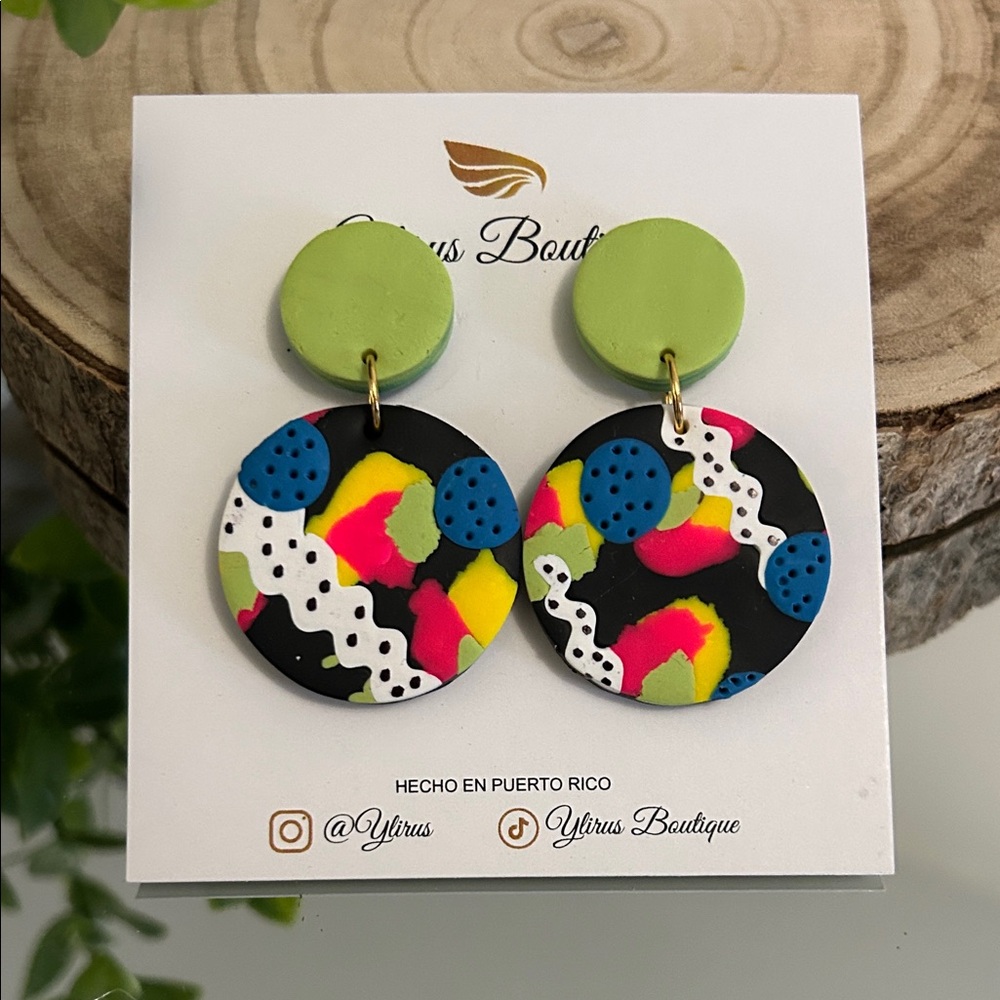 Colorful Round Earrings